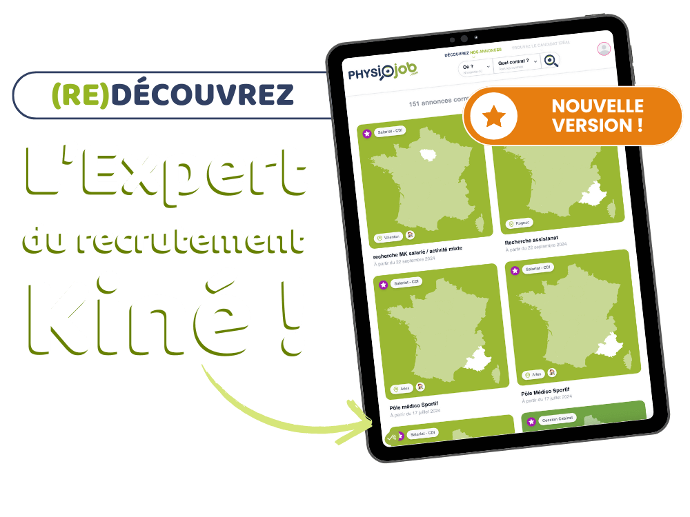 (Re)découvrez PhysioJob, le site d'annonces entre Kinés !