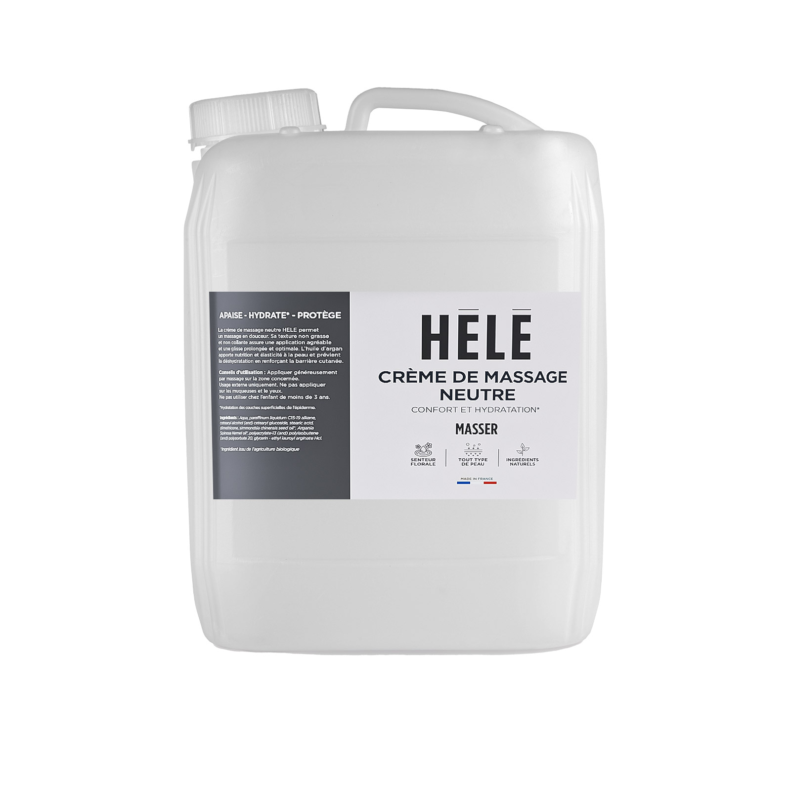 Crème de massage neutre Hélé - 5 L