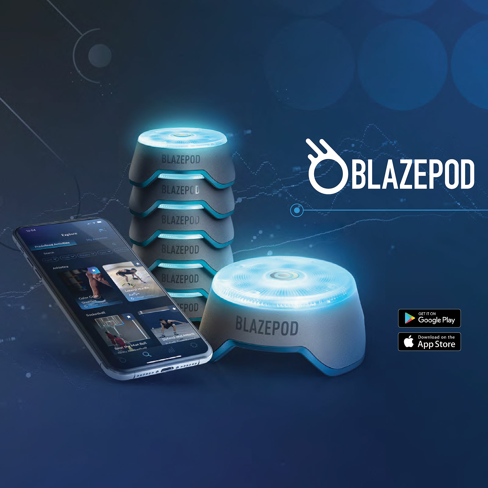Trainer Kit Blazepod : 6 pods lumineux pour améliorer la
