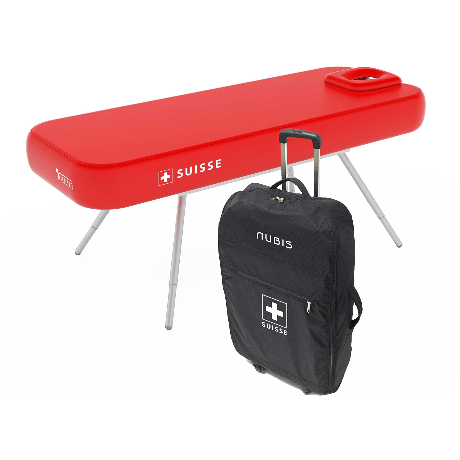 Logo personnalisable sur table Nubis + sac à roulettes