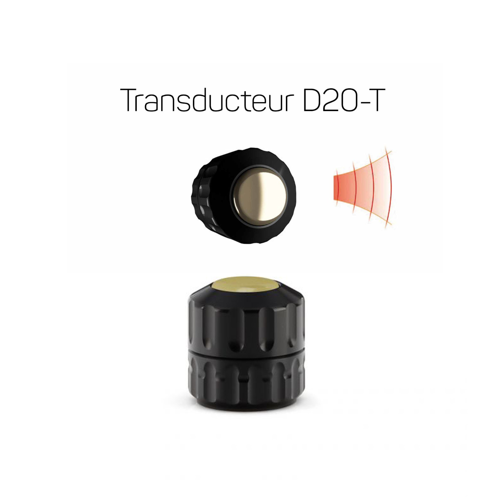 Transducteur D20-T noir 20 mm