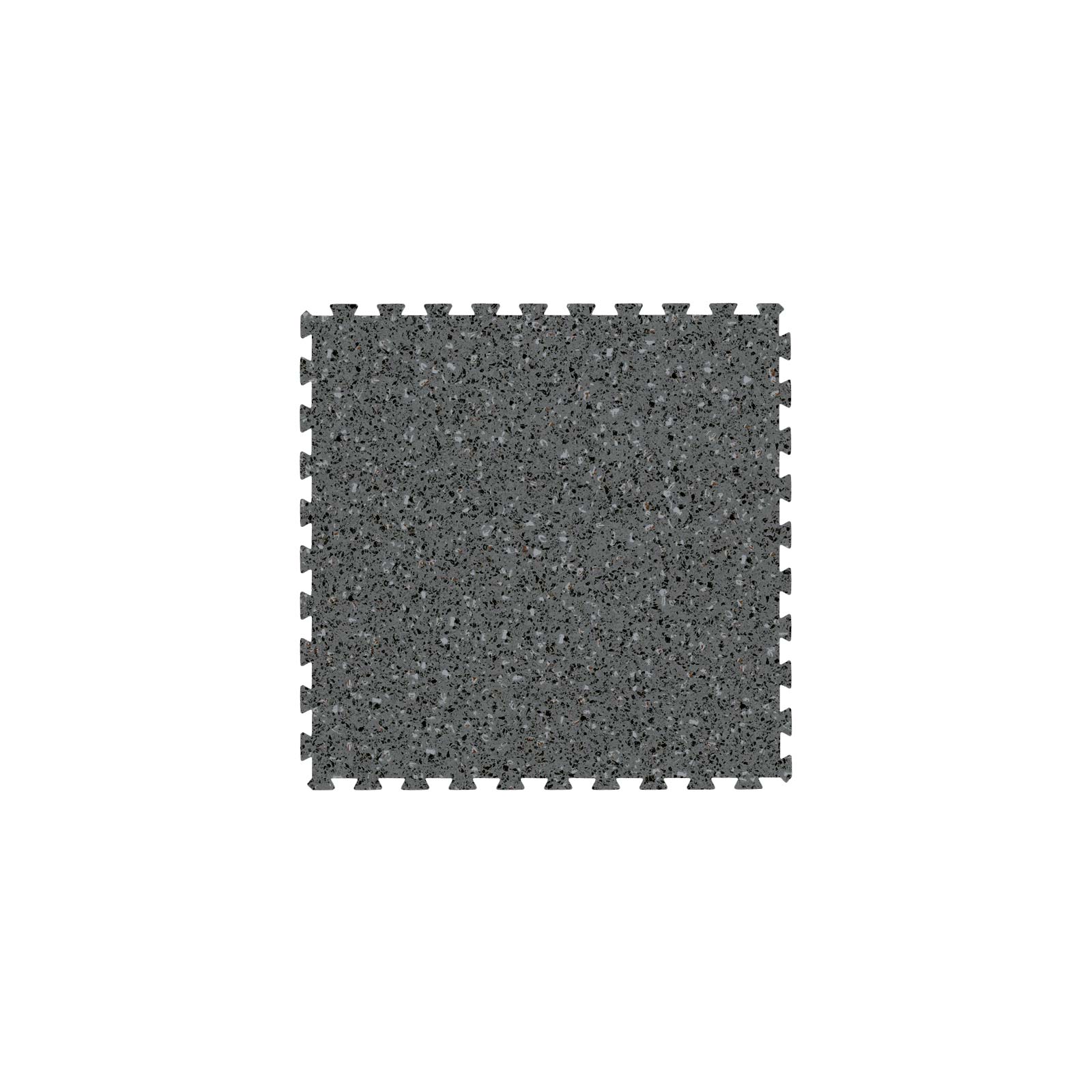 Dalle Virgin RUBBER 1 x 1 m - Mouchetées gris fonçé - 7 mm - 1500 kg/m3