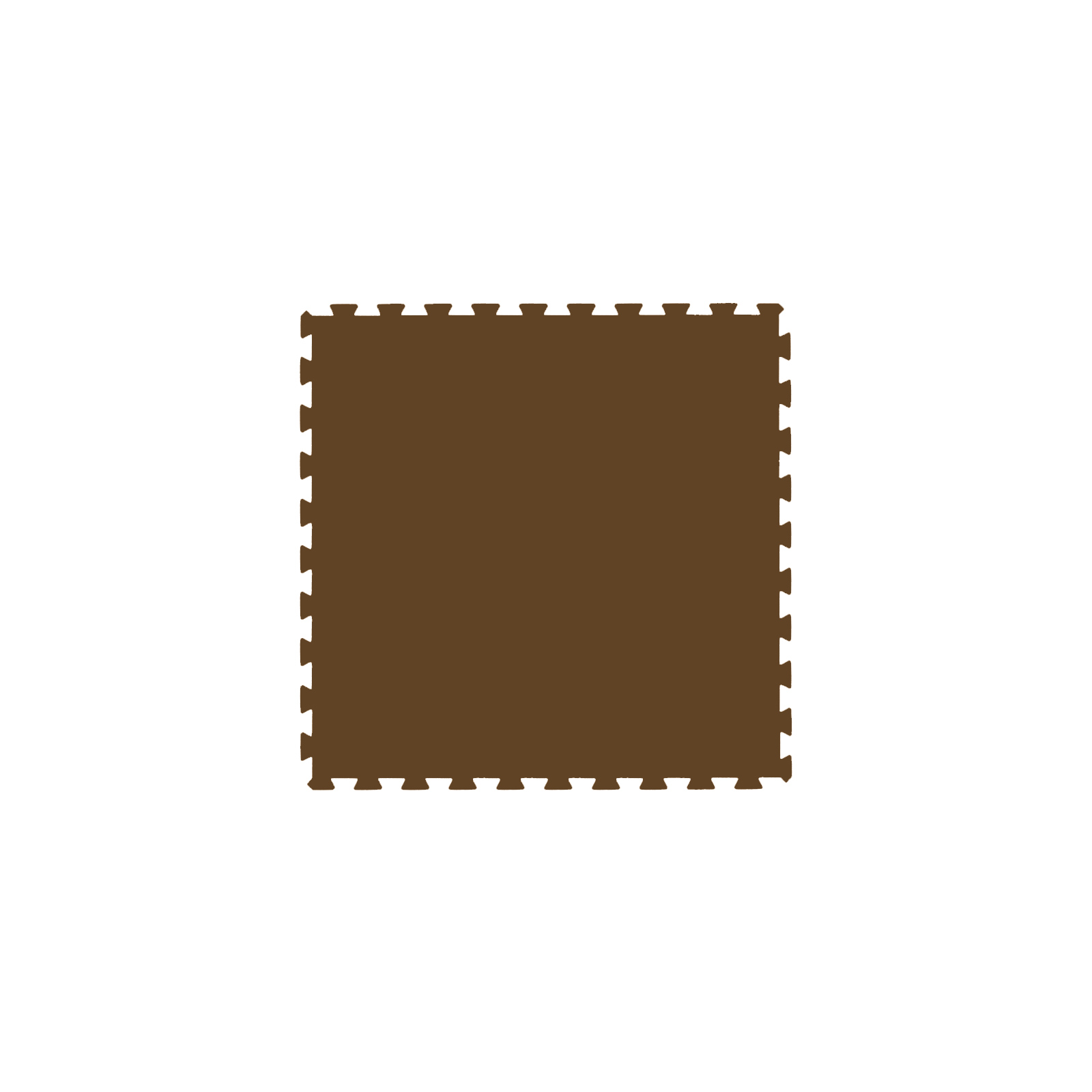 Dalle Virgin RUBBER 1 x 1 m - Uni Marron fonçé - 7 mm - 1500 kg/m3