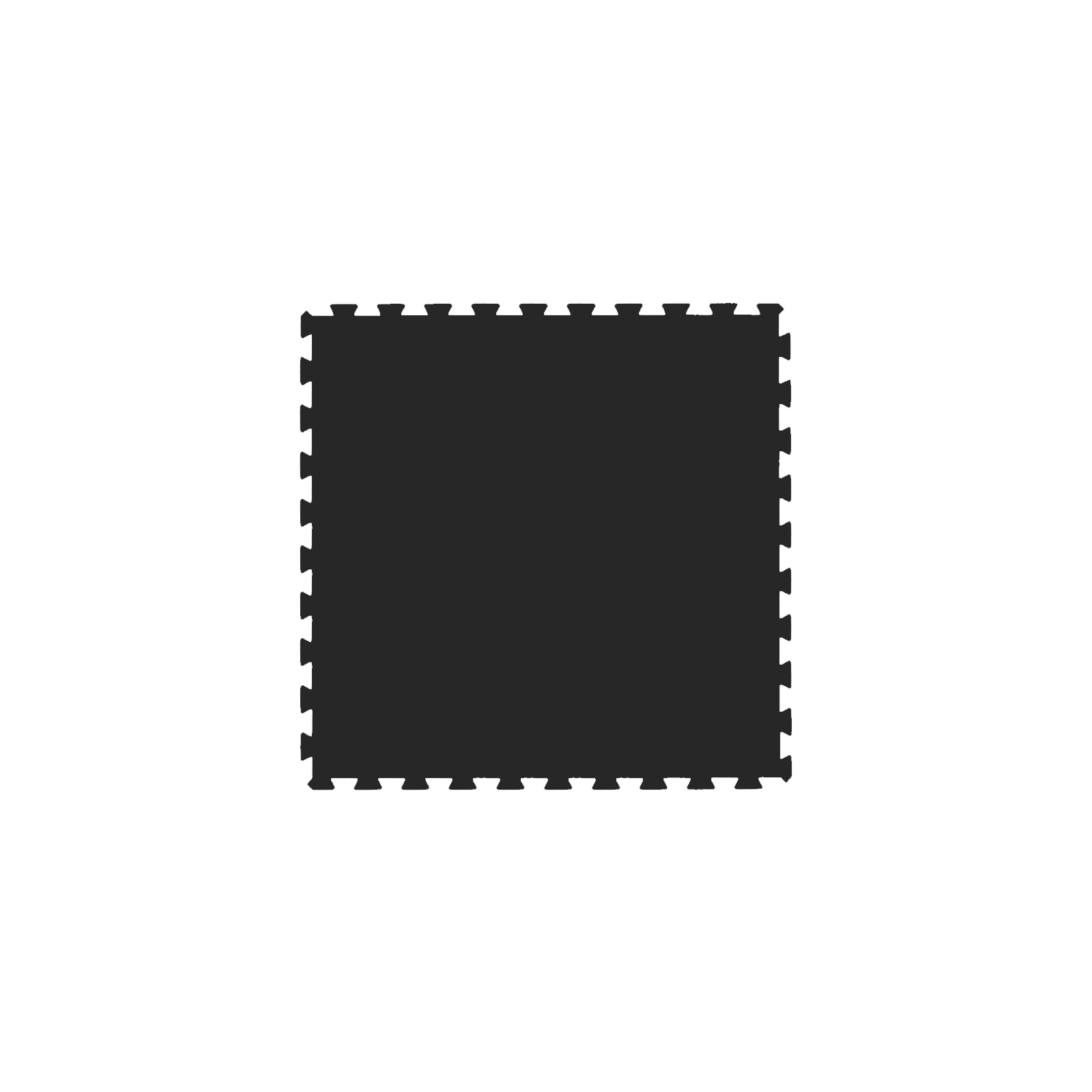 Dalle Virgin RUBBER 1 x 1 m - Uni noir - 7 mm - 1500 kg/m3