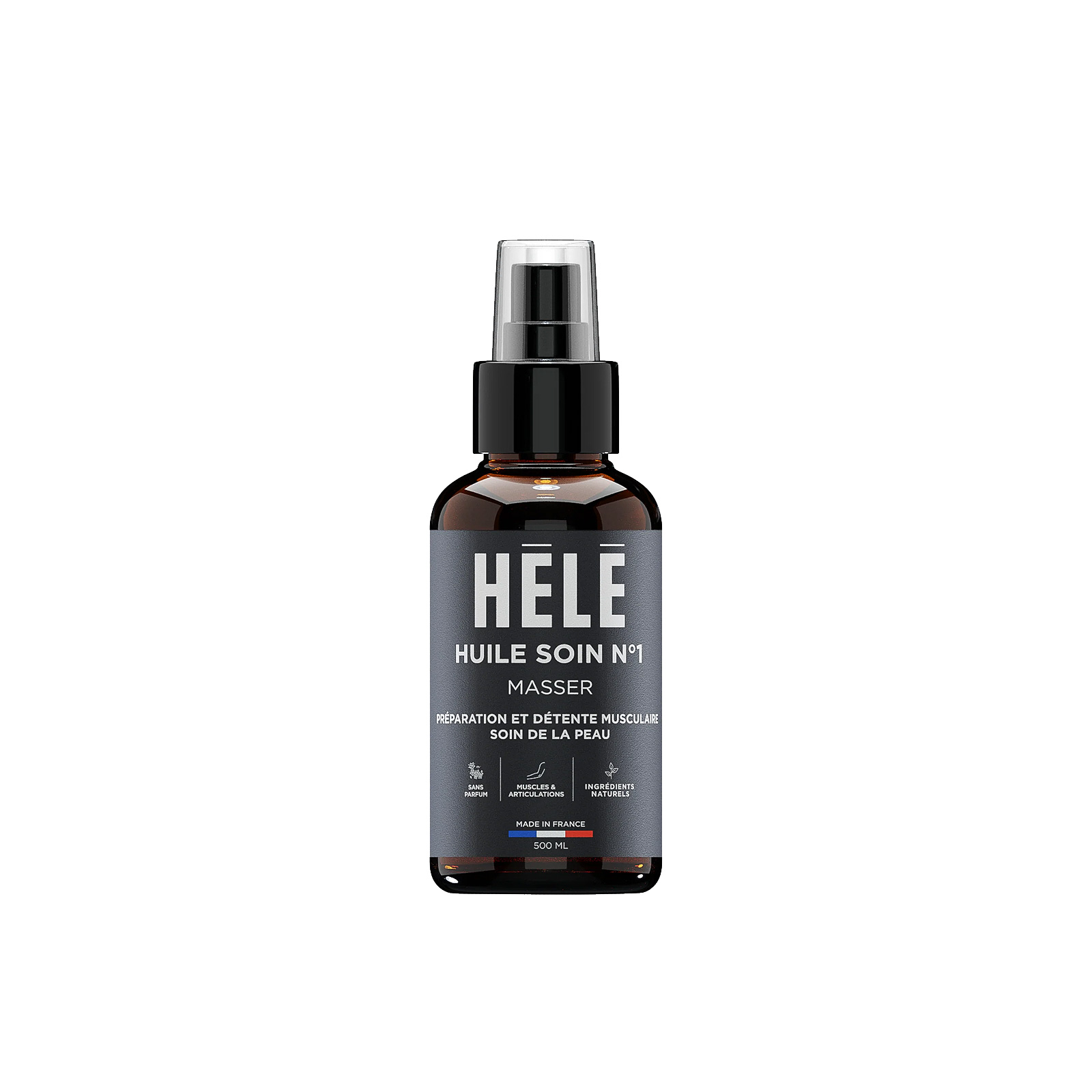 Huile de massage Soin N°1 neutre Hélé - Masser - 500 mL